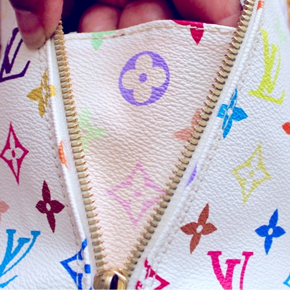 🌈LIMITED EDITION🌈LV Multicolor Alma PM White Monogram Canvas - Picture 13 of 15